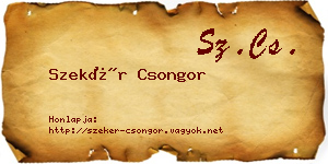 Szekér Csongor névjegykártya