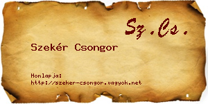 Szekér Csongor névjegykártya