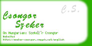 csongor szeker business card